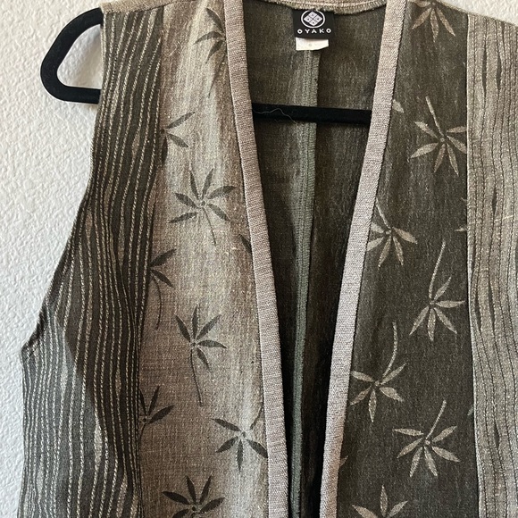 Vintage Oyako Linen Blend Dress and Vest Set - Picture 7 of 12